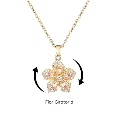 Collar de Flor Giratoria