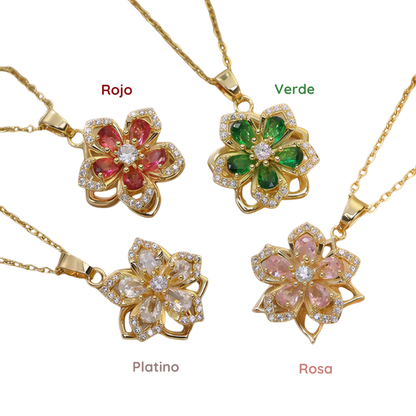 Collar de Flor Giratoria